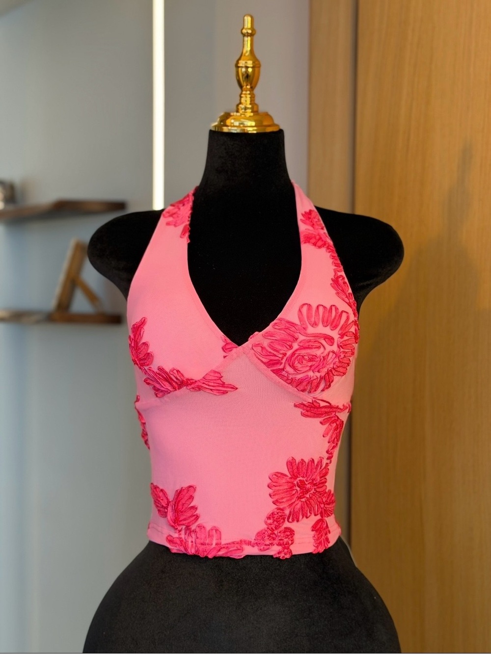 Postella Fairycore Pink Floral Mesh Tank | Coquette Fairy Muse
